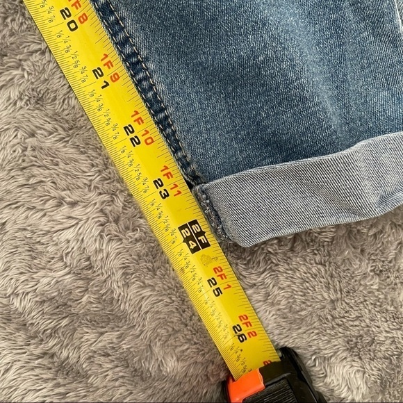 Justice Distressed Ripped Jean Super Skinny Overall Pants Lace Pocket Size 12 - Picture 8 of 9